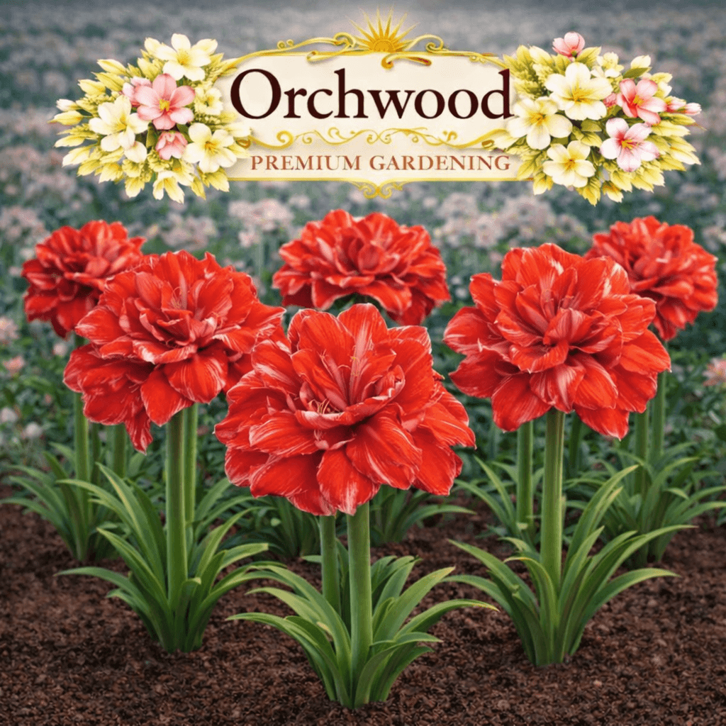 Red double amaryllis