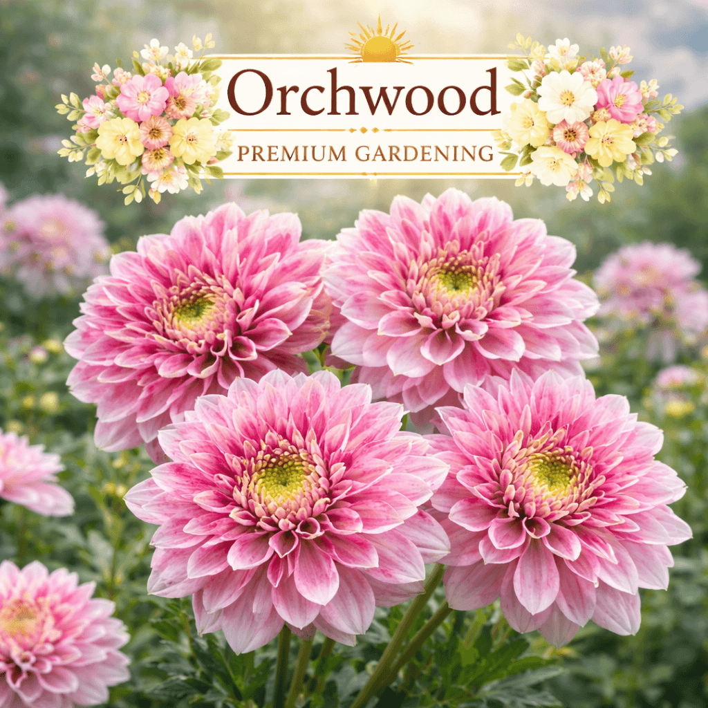 Pink double dahlia