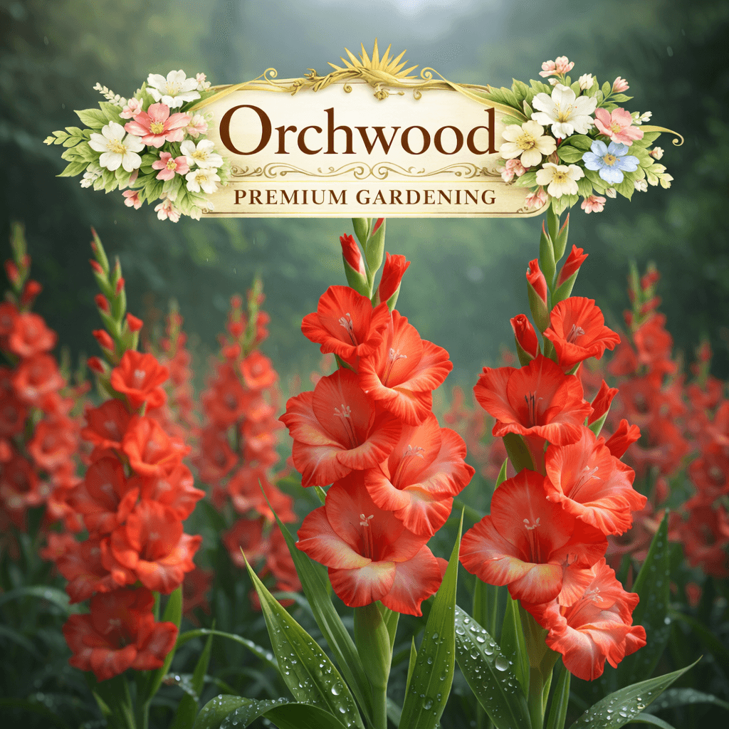 Red gladiolus