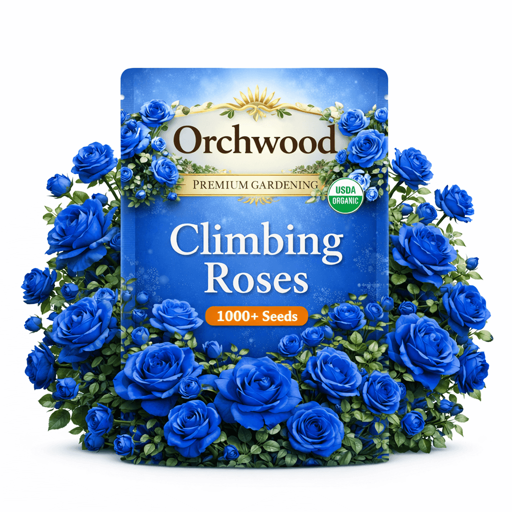 Blue Climbing Roses seed packet