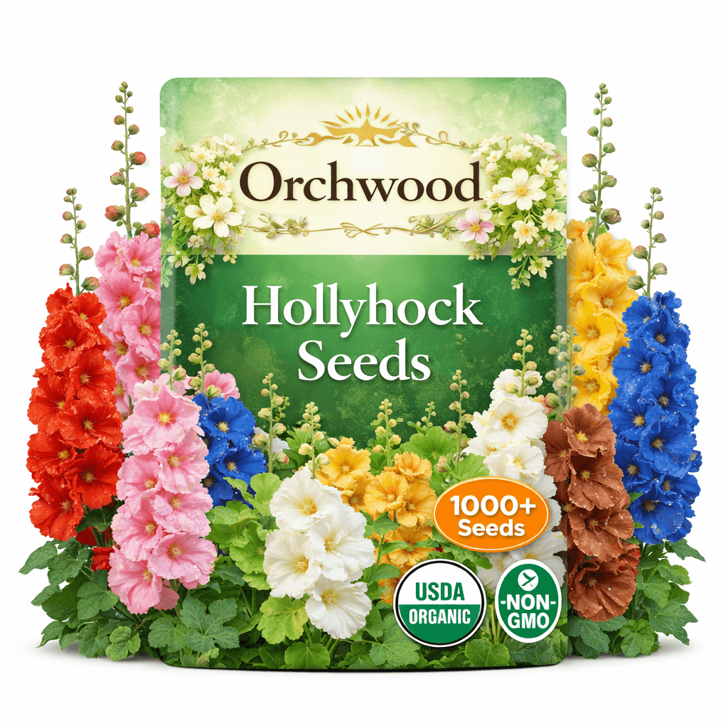 Mixed Hollyhock seed packet