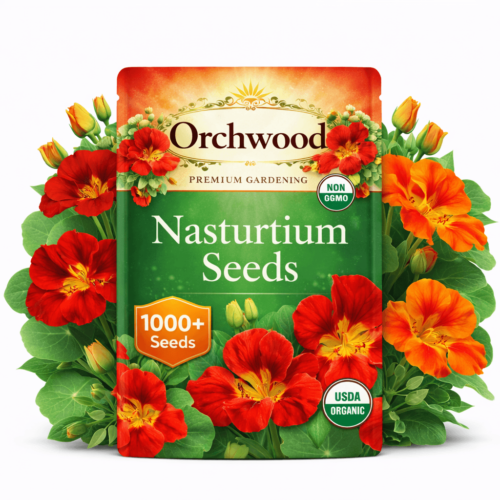 Red Nasturtium seed packet