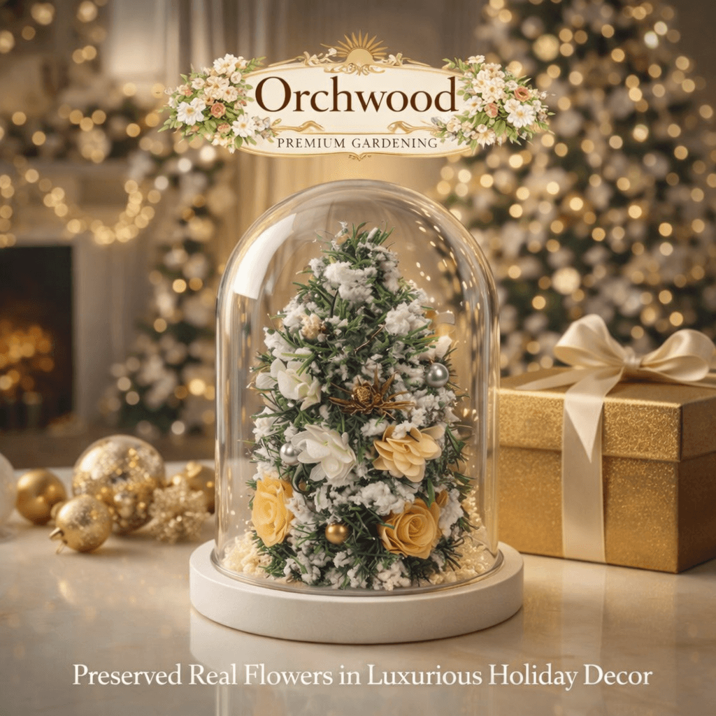 Winter Gold Holiday Tree Dome