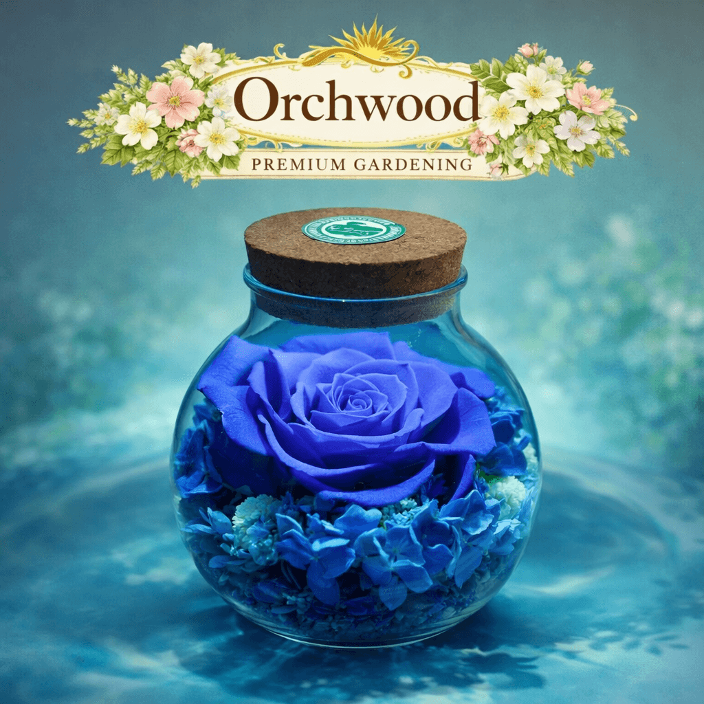 Royal Blue Preserved Rose Jar